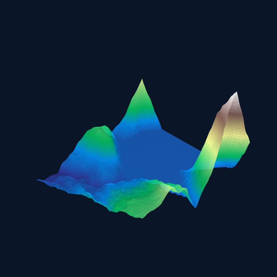 3D terrain model from the GIS data package